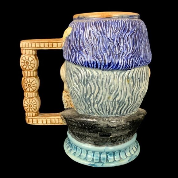 Vintage Magrou Portugal Ceramic Face Head Figural Stein Mug With Handle Barware - Picture 3 of 8